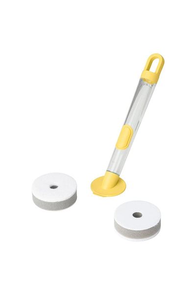 IKEA Vıdeveckmal Dish Sponge with Detergent Tank - Yellow - 2 Sponges