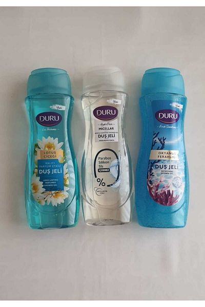 Duru 3 Pieces Shower Gel Set - X 650 ml (Lotus + Hydro Pure Micellar + Ocean Freshness)