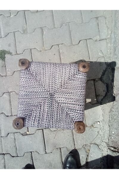 TUGRAİSKİLİP Ahşap Hasır Örgülü Tabure