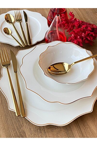 Sembol Yemek Takımı Negro Gold 24 Parça 6 Kişilik