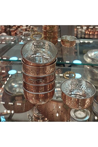 Bakır Center Bakır Çerezlik Bakır Kahvaltılık Seti 6 Adet Kahvaltılık Bakır K...