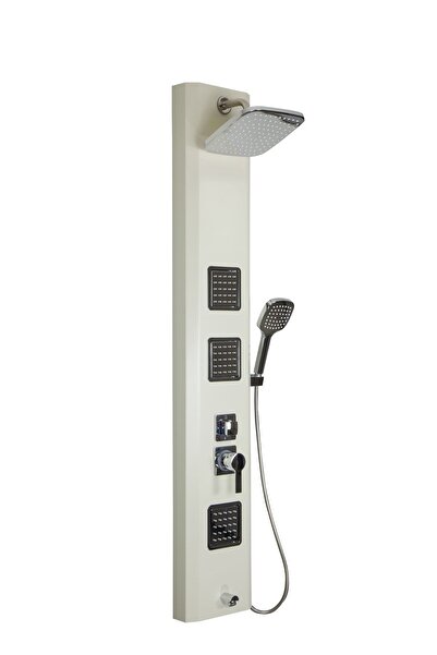 SAM BANYO Sam Nil Krem(KIRIK BEYAZ) Masajlı Duş Paneli, Robot Duş, Duş Kolonu, Duş, Dikey Jakuzi
