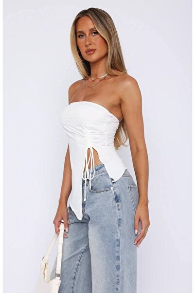 Les Seduisantes Στράπλες μπλούζα μπροστά