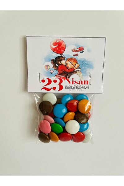 ŞEKERCİYAŞAR 23 Nisan Okul Tatil Çocuk Hediye Çikolata 50 Adet