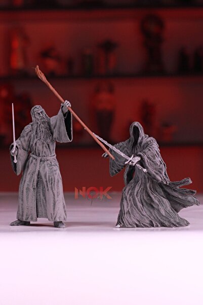 NOK KONSEPT LOTR Nazgul ve Gandalf İkili Set! Yüzüklerin Efendisi Figürleri