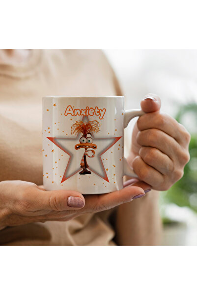 HobiShop Ters yüz Anxiety baskılı kupa bardak