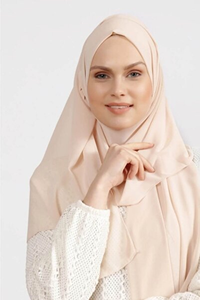 İSTANBULSTYLEMODA Şal din şifon creponat Somon 210x 75 Flr 241433