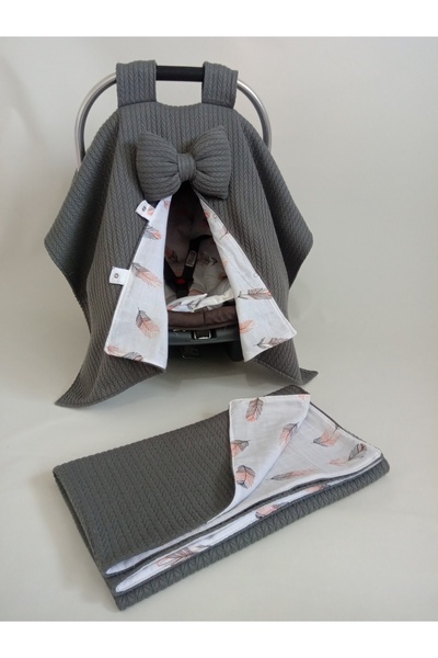 Wenaris بطانية وسادة لعربة الأطفال مزدوجة الجوانب - غطاء