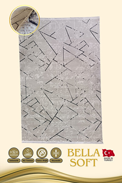 Bella Soft Triko Akrilik Antrasit Yüksek Kalite Lüks Modern Salon Halısı %100 Triko-BL004