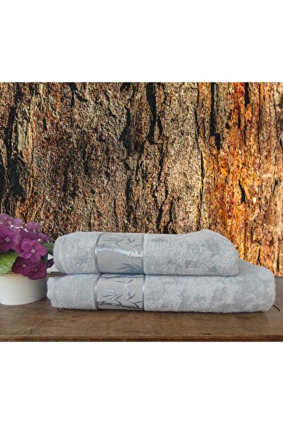 Nurpak مجموعة مناشف حمام من الخيزران ذات وجه واحد