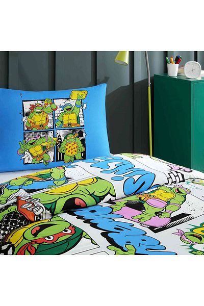 Taç Licensed Ninja Turtles Four Single Cotton Duvet Cover Set