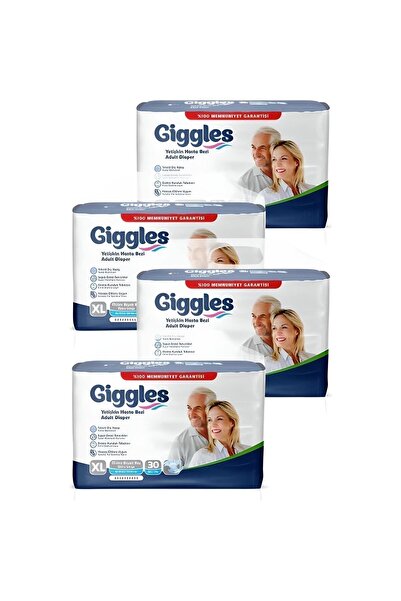 giggles Yetişkin Hasta Bezi Bağlamalı Xl-extra Büyük Boy 120 Adet (30*4 ADET)