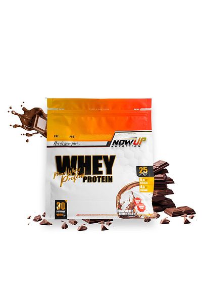 NOWUP NUTRITION Whey Protein 1.080 Gr – Chocolate & Milkshake Flavored Protein Powder - 30 Servings