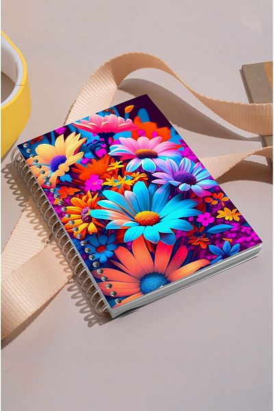 kutuTR 15x21 Vip Modelist Notebook - 100 Leaf Striped, Wooden MDF Cover, 80gr/m2 Ç506