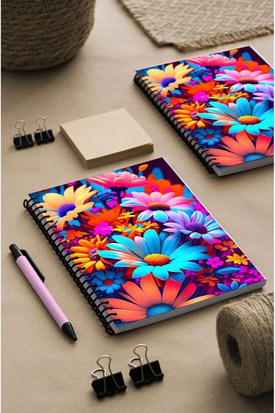 kutuTR 15x21 Vip Modelist Notebook - 100 Leaf Striped, Wooden MDF Cover, 80gr/m2 Ç506