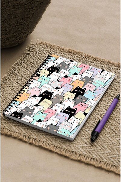 kutuTR 100 Sheets Striped Vip Modelist Notebook with Wooden MDF Cover - 15x21, 80gr/m2
