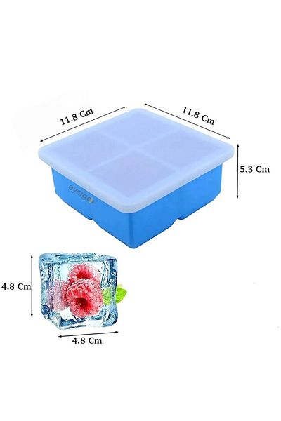 Eysigo Blue Silicone Meat Bone Juice Food Freezer Storage Container with Lid