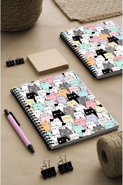 kutuTR 100 Sheets Striped Vip Modelist Notebook with Wooden MDF Cover - 15x21, 80gr/m2