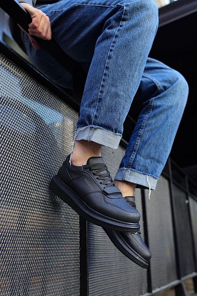 BZ Moda B073 Flatline - Pantofi casual pentru bărbați cu talpă ortopedică - CST negru