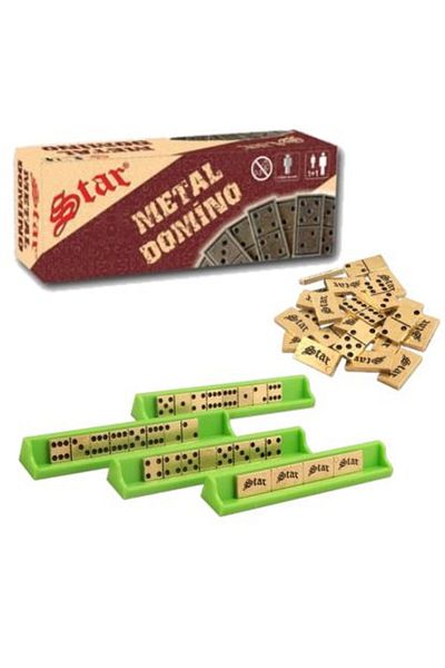 Star Oyun Aletleri Star Metal Domino Brass Domino Standing Domino Stone Set