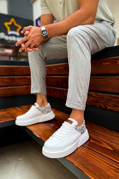 BZ Moda B145 Sauerbergg - Ανδρικά αθλητικά παπούτσια με ορθοπεδική σόλα CBT Λευκό