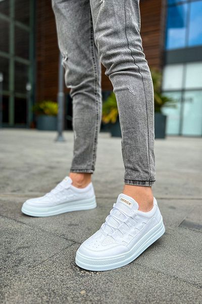 BZ Moda Ανδρικά αθλητικά παπούτσια C-Rey B040 Orthopedic Sole - Casual Skin, Λευκό CBT
