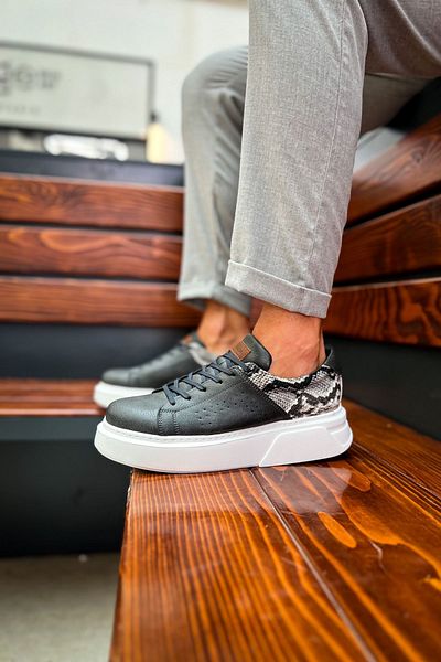 BZ Moda Sauerbergg B145 Orthopedic ανδρικό αθλητικό παπούτσια - Casual Skin, Anthracite CBT