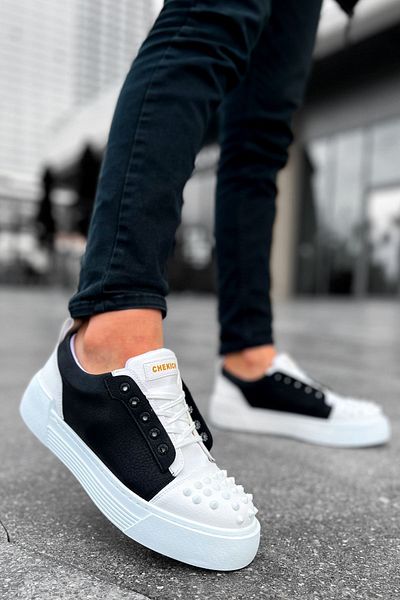 BZ Moda Ανδρικά αθλητικά παπούτσια Thorn B169 Orthopedic - Casual, Skin White/Black Sports Shoes CBT