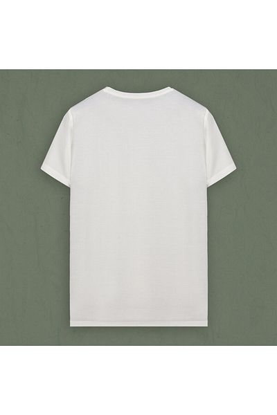 Sarar Μπλουζάκι Crew Neck Slim Fit Basic - Συνέντευξη Modal Kumash, κοντομάνικο, λευκό
