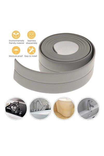 Genel Markalar 3.2 Metre GRİ Su Sızdırmaz Bant Kenar Mutfak Banyo Duvar Küvet...