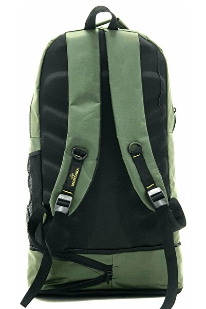 MONTANA Mountainer 55+10 Liter Gusseted Black Waterproof Multi-Compartment Travel-Mountaineer-Camper Backpack