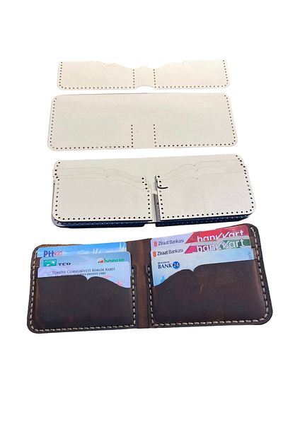 DERİONLİNE Leather Hobby 8 Card Capacity Wallet Template