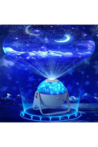 Potuma Küre Projeksiyon Gece Lambası Bluetooth Özellik Şarjlı Özel Seri Sınır...