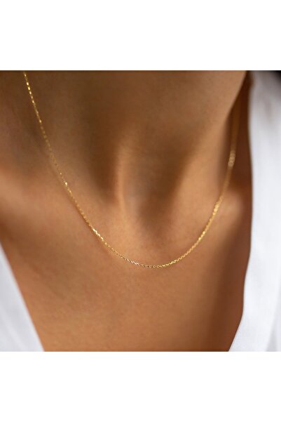 ARSLANTAŞ 1989 14 AYAR ALTIN HAYALET FORSE ZİNCİR KOLYE 55 cm