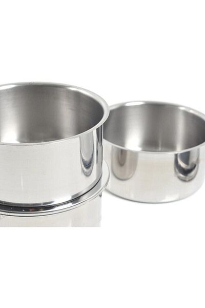 Cem Abant Steel 3-Piece Safety Food Carrying Container - 18 X 9 Cm