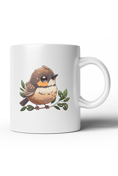 MOD10 كوب بتصميم مخصص مطبوع عليه طائر لطيف - BRD002