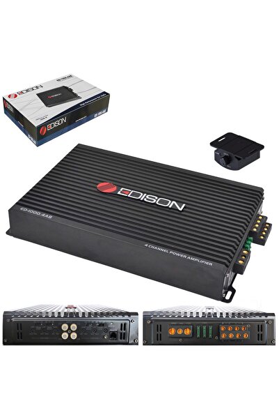 Edison ED-1000.4AB Oto Anfi Stereo 4X125 Watt 4 Kanal Bass Kontrol