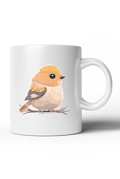 MOD10 كوب بتصميم مخصص مطبوع عليه طائر لطيف - BRD007