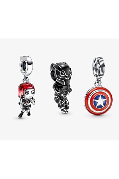 POSEİDONS JEWELLERY Marvel Karakter Cazibesi Charm Üçlüsü