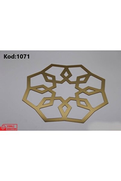 Kurtulan Lazer Tasarım Dekoratif Gold Aynalı Pleksi Mobilya Dolap Süsü 26x26