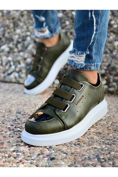 BZ Moda B251 Mirror Orthopedic Ανδρικά αθλητικά παπούτσια - Casual Skin, Khaki CBT Sports Shoes