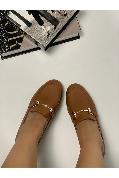 FNG Store حذاء نسائي كلاسيكي مزين بإبزيم من الجلد الحقيقي - من الداخل والخارج