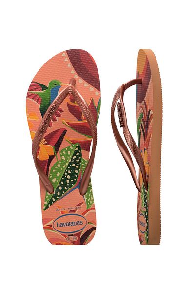 Havaianas 2024 Slim Fit Tropical Orange Women's Slippers