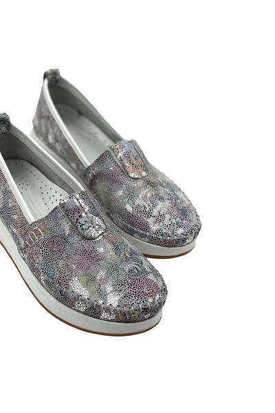 bescobel Blue Genuine Leather Women's Ballerinas - Polmam