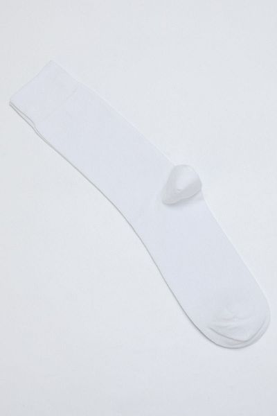 BOSAMED Large Size Men's Socks 45-50 Size 6 Pieces White