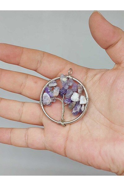 Yasamtohumu Privjesak Drvo života od ametista - 51920