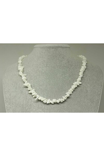 Yasamtohumu Намисто з білого кварцу з ремінцем - маленькі камінці (22250)