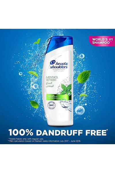 Head&Shoulders شامبو مينثول المنعش المضاد للقشرة للرأس والأكتاف 400 مل