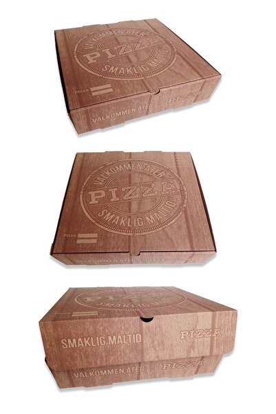 Balkan Baskılı Pizza - Pide - Lahmacun - Börek Kutusu 30x30x8cm - 50 Adet