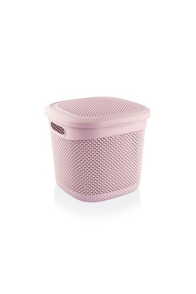 Melkan Home Coș de pulbere pentru organizator multifuncțional de 15 litri cu model de picături cu capac